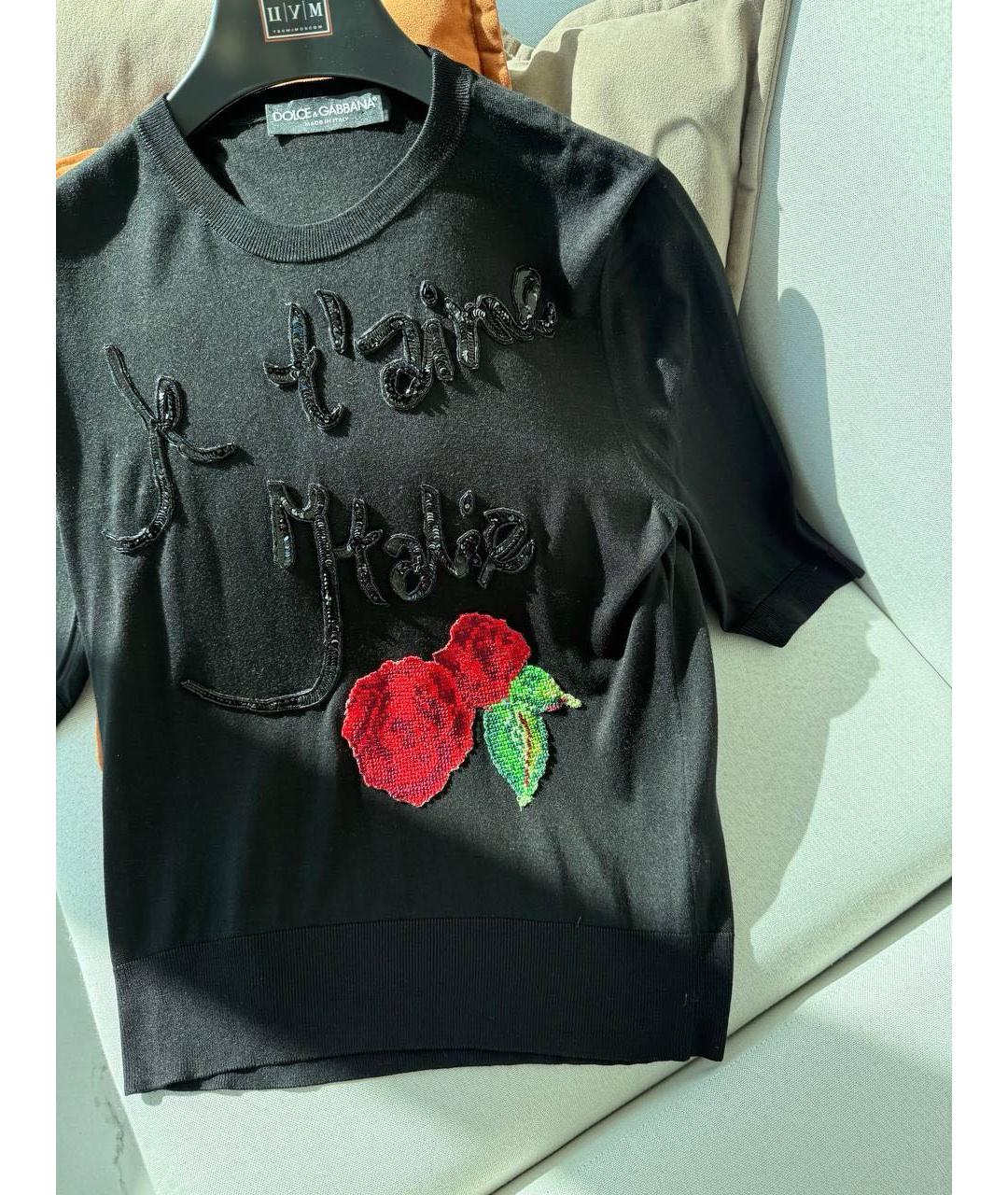 DOLCE&GABBANA Черная футболка, фото 3