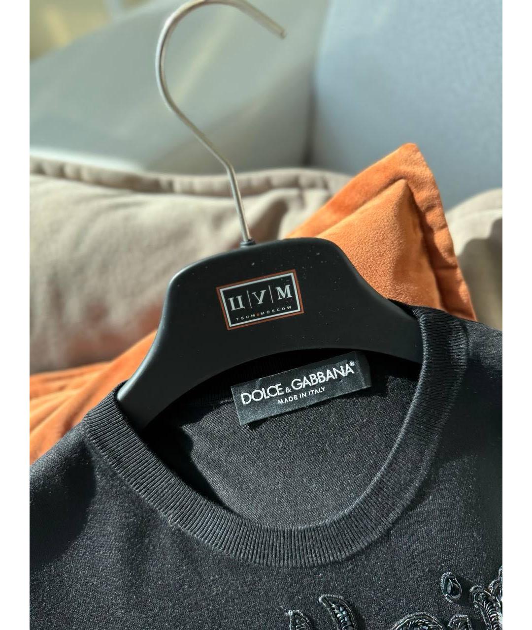 DOLCE&GABBANA Черная футболка, фото 4