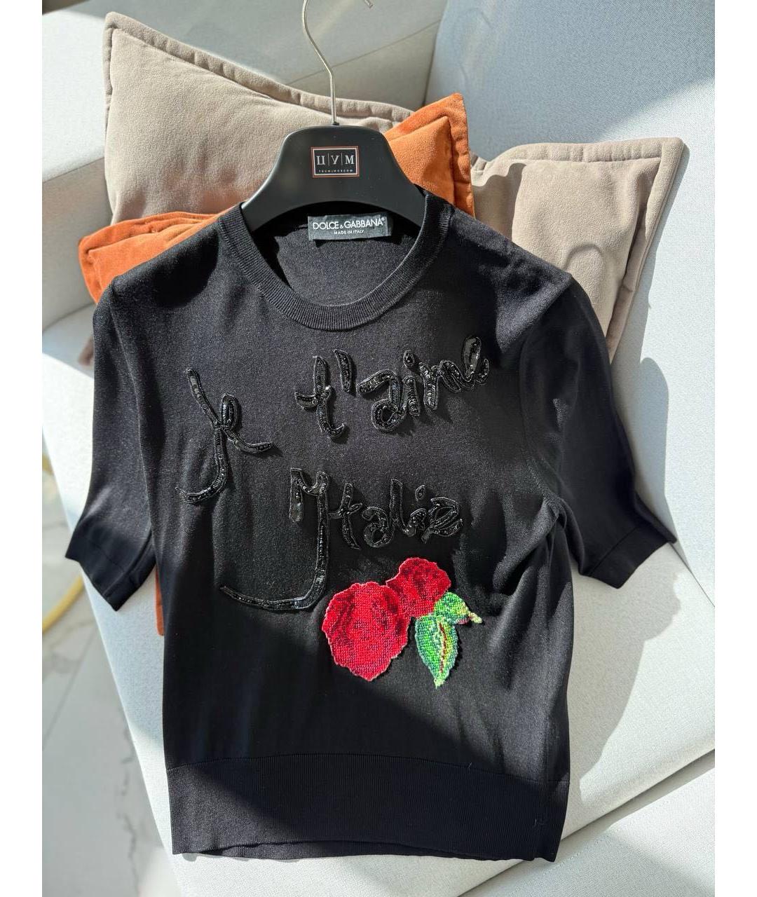 DOLCE&GABBANA Черная футболка, фото 8