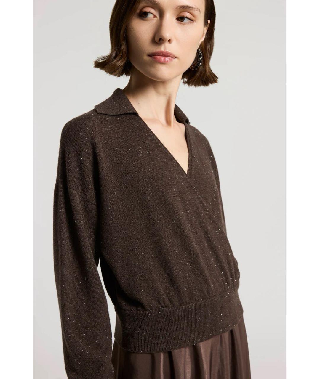 PESERICO Коричневое повседневное платье, фото 5