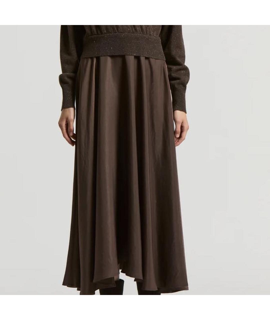 PESERICO Коричневое повседневное платье, фото 6