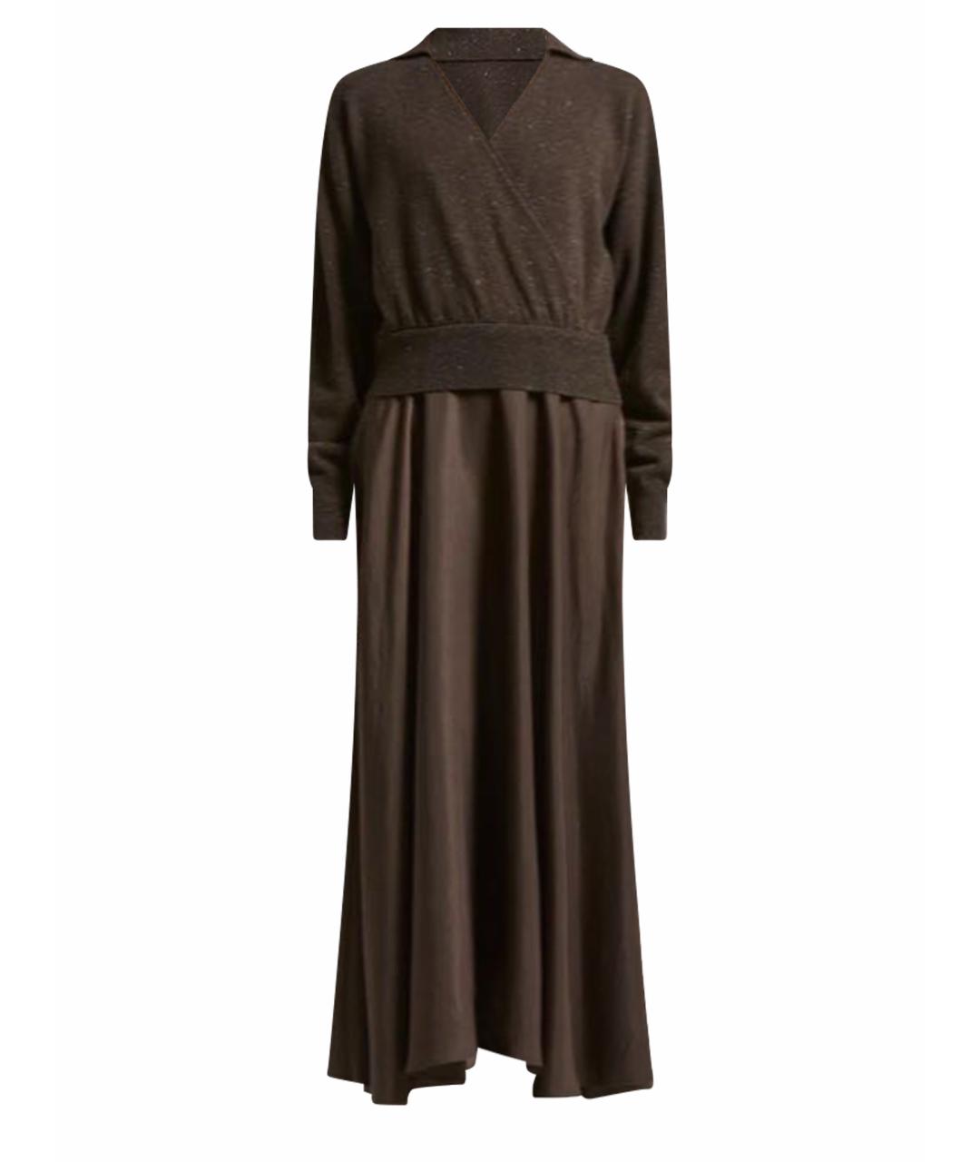 PESERICO Коричневое повседневное платье, фото 1