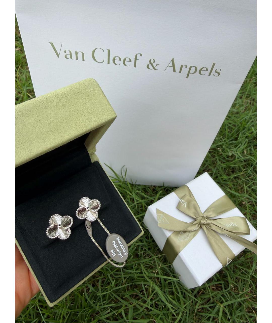 VAN CLEEF & ARPELS Серебряные серьги из белого золота, фото 2