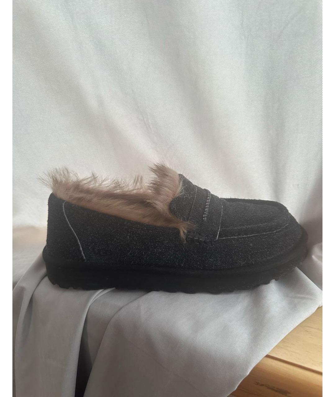 UGG AUSTRALIA Черные замшевые лоферы, фото 2