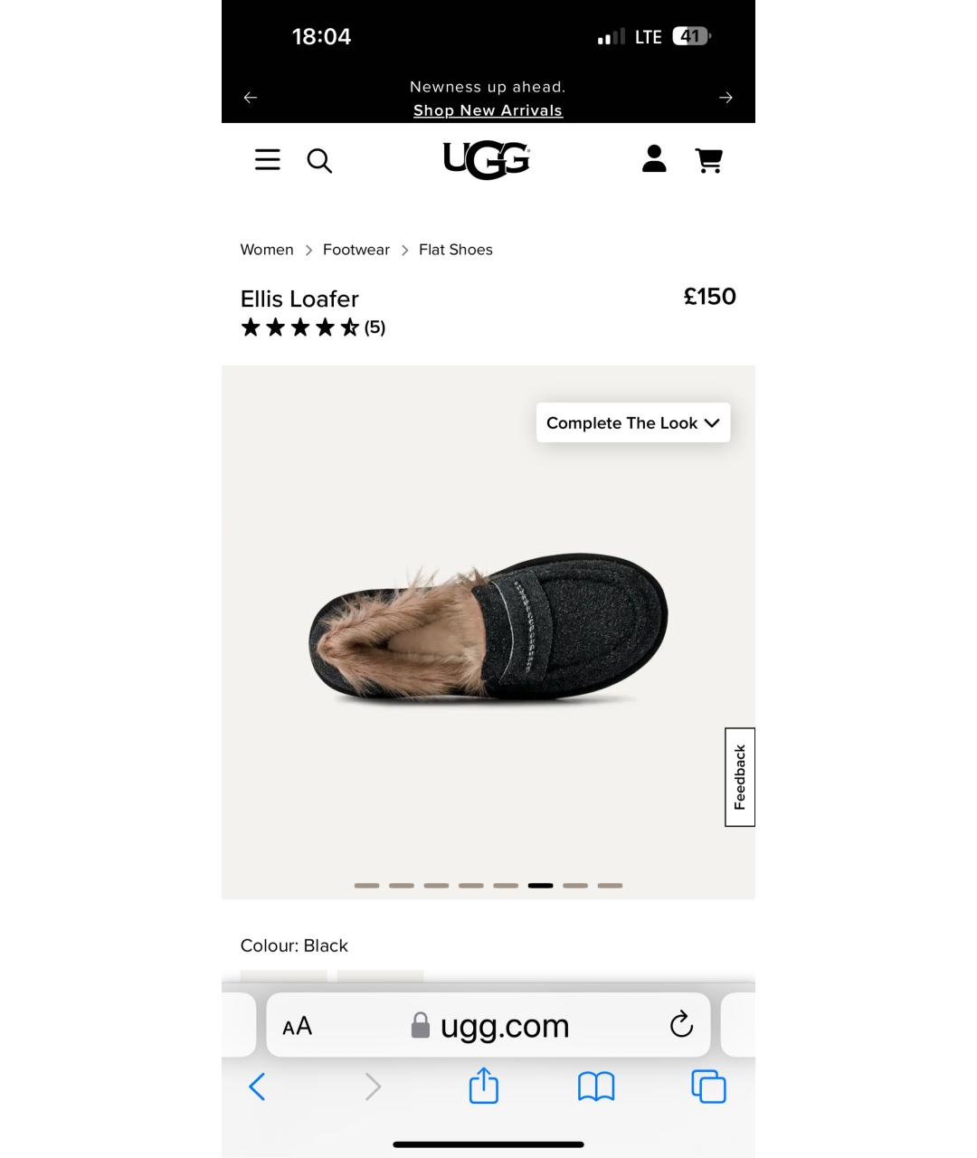 UGG AUSTRALIA Черные замшевые лоферы, фото 3