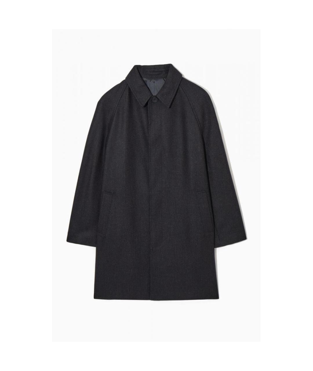 COS Черное шерстяное пальто, фото 9