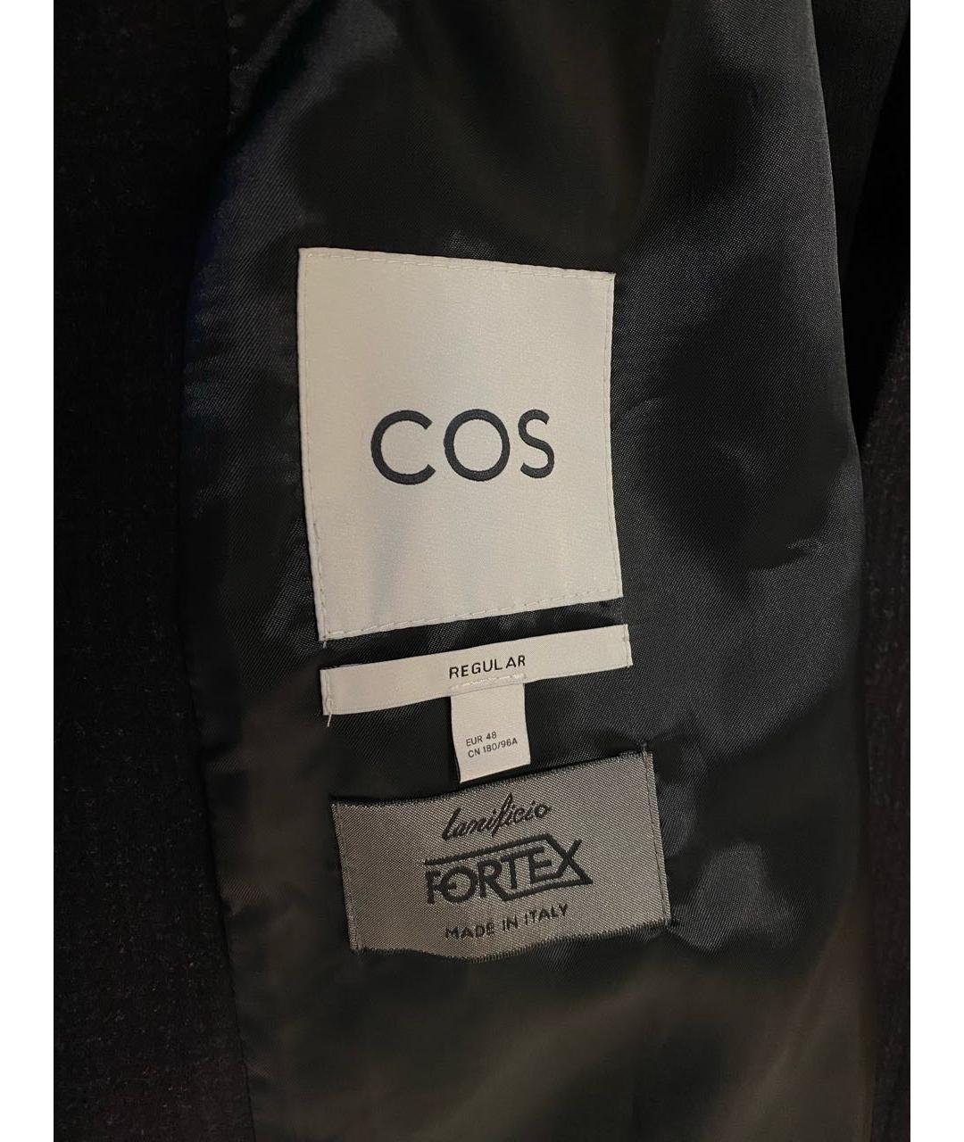 COS Черное шерстяное пальто, фото 4