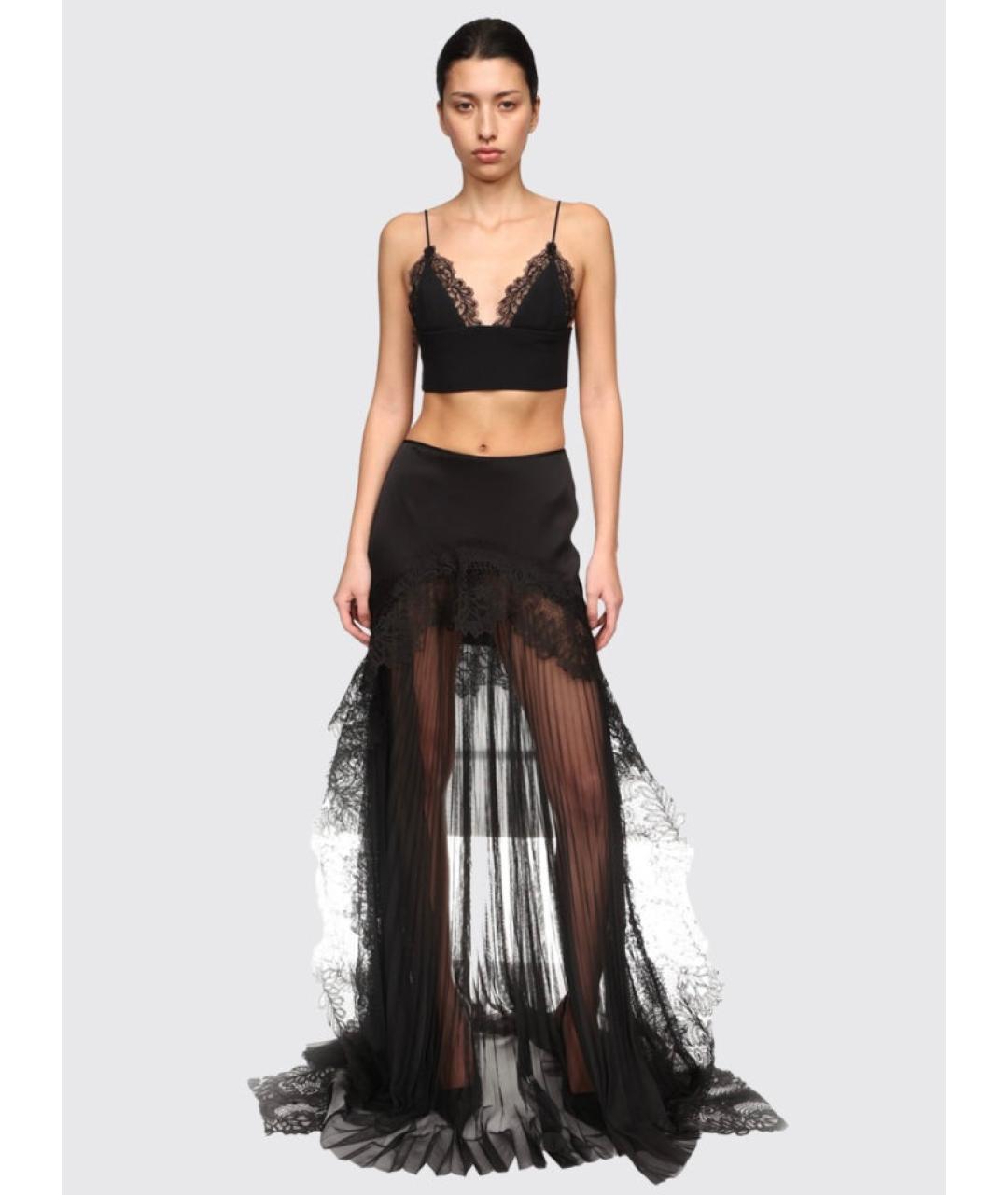 DAVID KOMA Черная юбка макси, фото 2