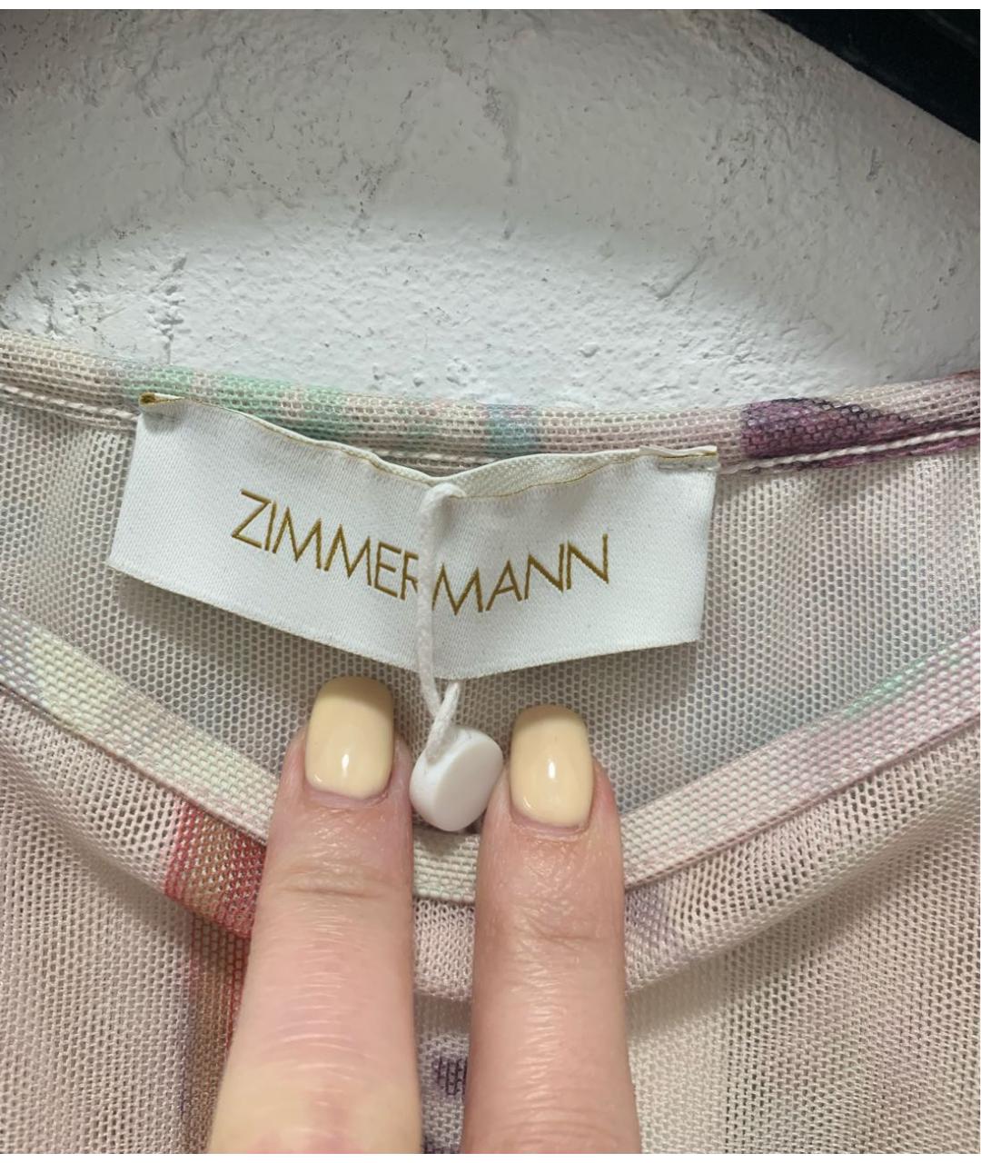 ZIMMERMANN Розовое полиэстеровое боди, фото 3