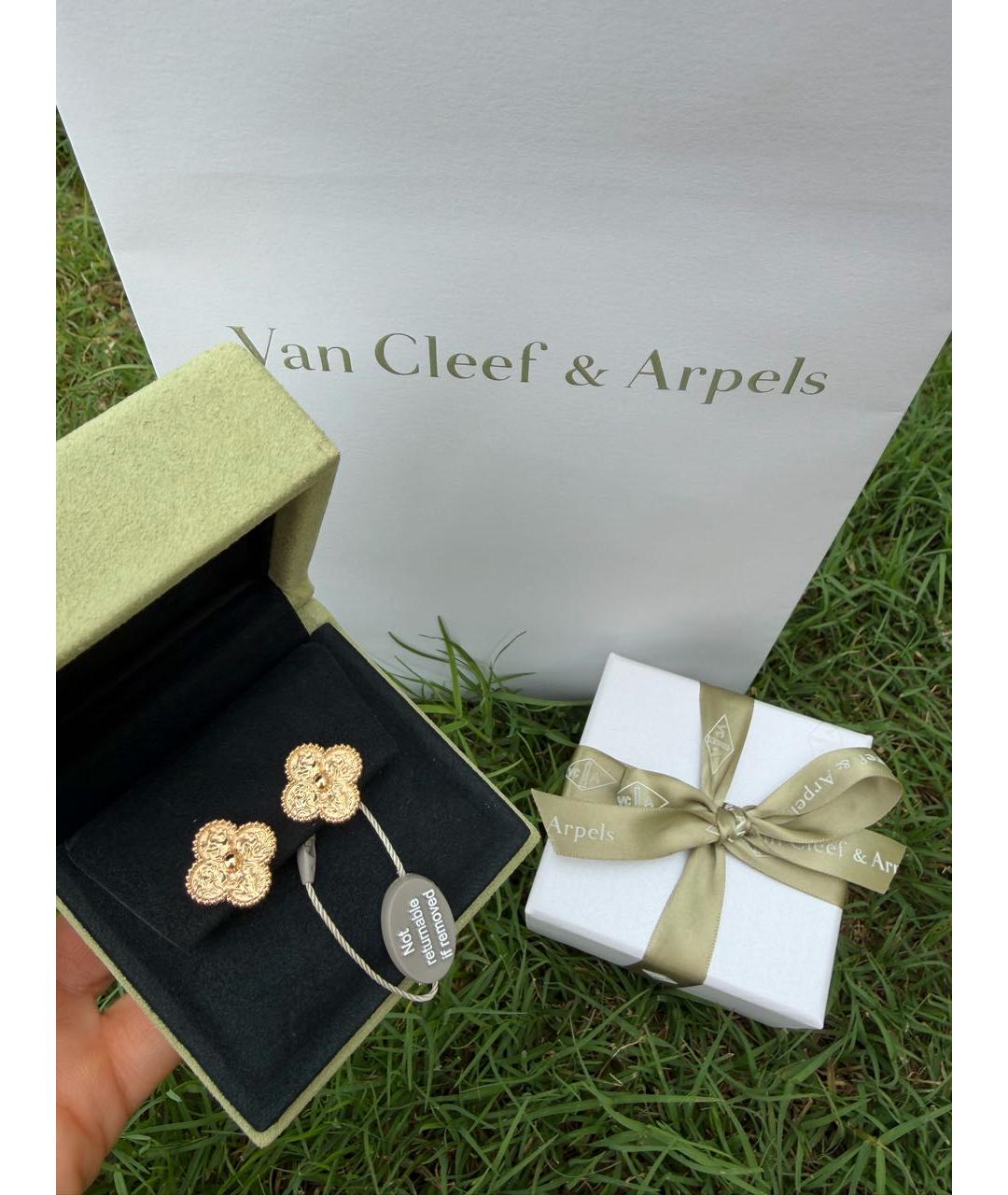 VAN CLEEF & ARPELS Золотые серьги из желтого золота, фото 2