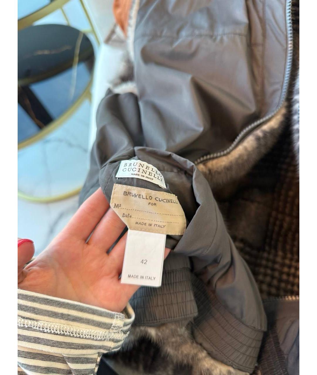 BRUNELLO CUCINELLI Коричневый жилет, фото 3