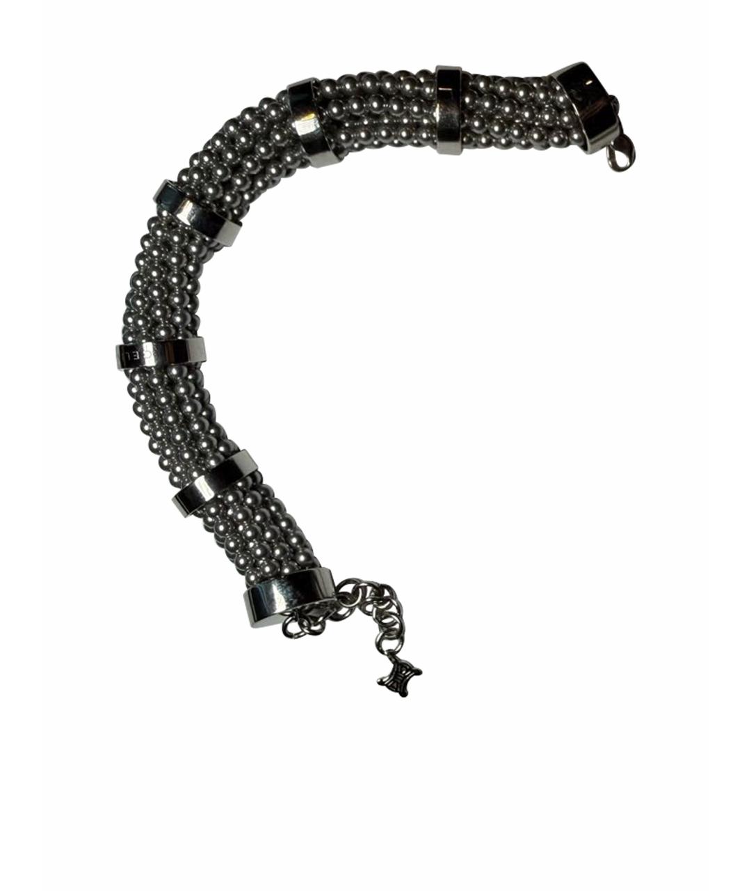 CELINE Серебрянный металлический браслет, фото 1