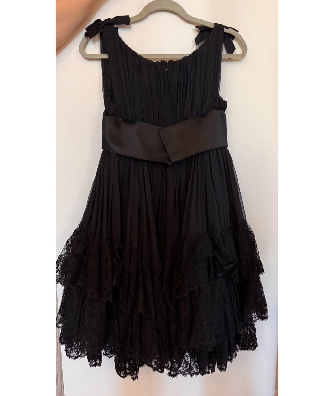 BALENCIAGA Черное шелковое коктейльное платье, фото 2