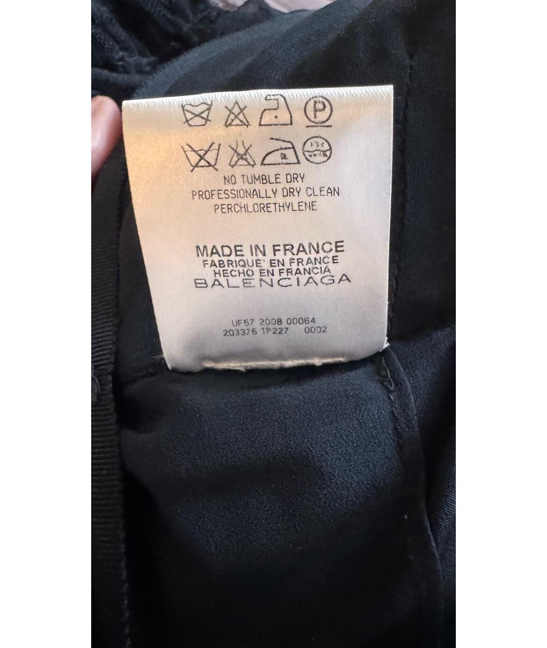 BALENCIAGA Черное шелковое коктейльное платье, фото 7