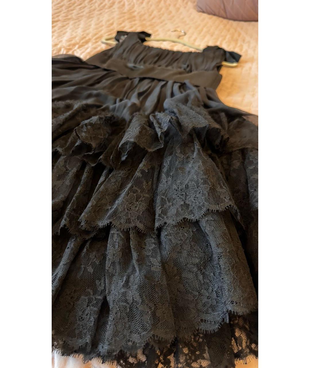 BALENCIAGA Черное шелковое коктейльное платье, фото 8