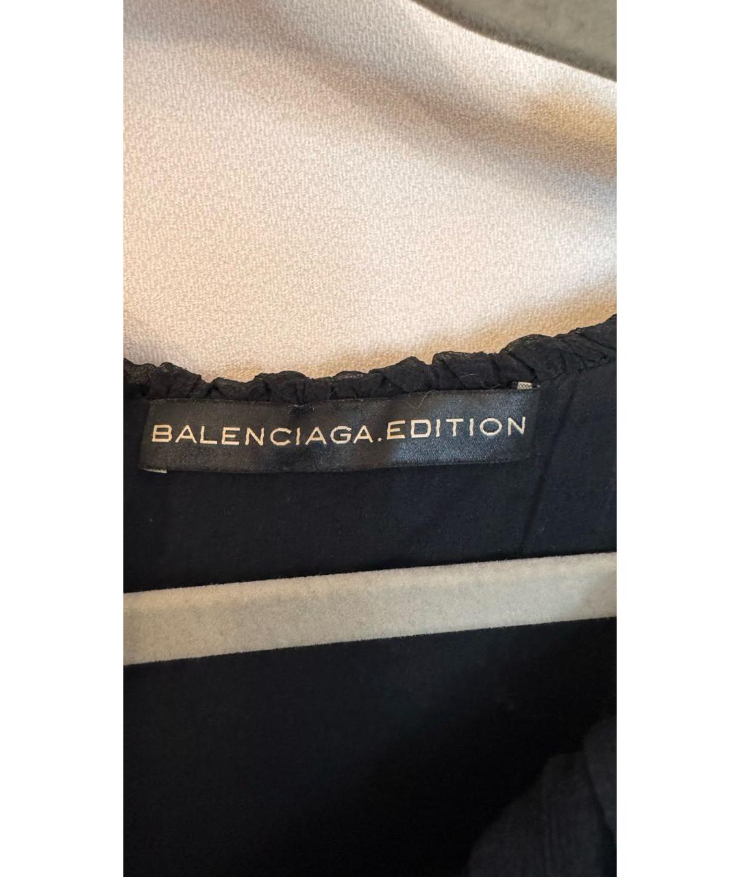 BALENCIAGA Черное шелковое коктейльное платье, фото 3
