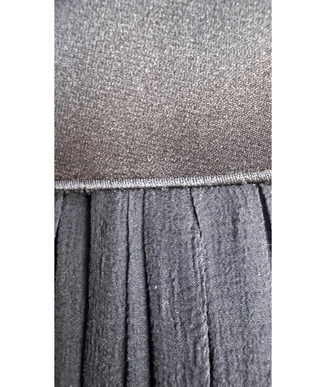 BALENCIAGA Черное шелковое коктейльное платье, фото 4