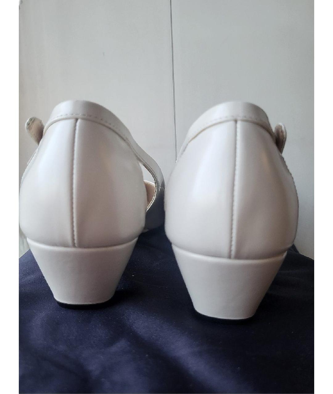 PRADA Белые кожаные туфли, фото 4