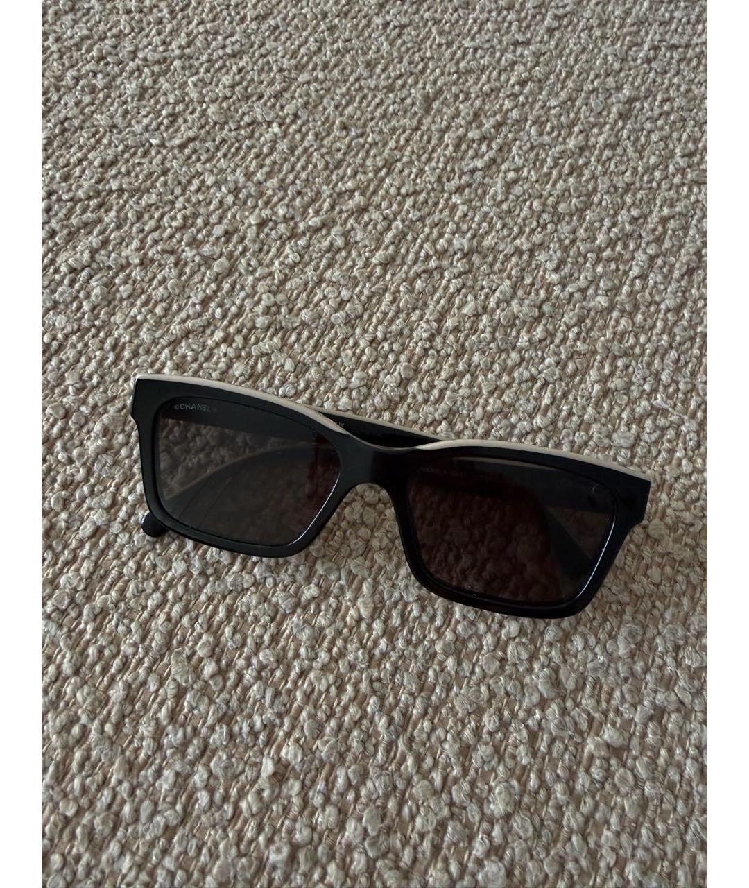 CHANEL Черные пластиковые солнцезащитные очки, фото 2