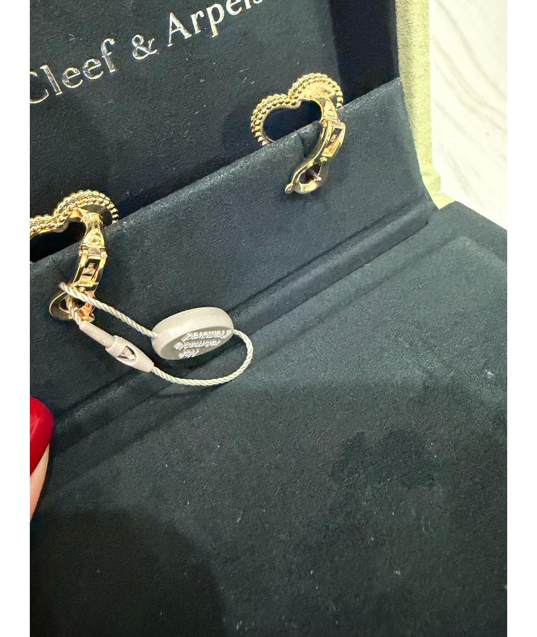 VAN CLEEF & ARPELS Черные серьги из желтого золота, фото 5