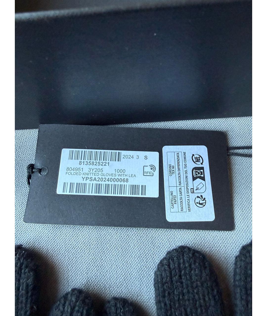 SAINT LAURENT Черные кашемировые перчатки, фото 3