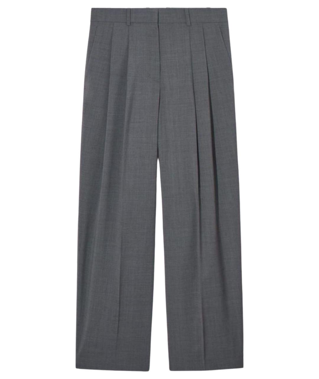 COS Серые шерстяные брюки широкие, фото 1