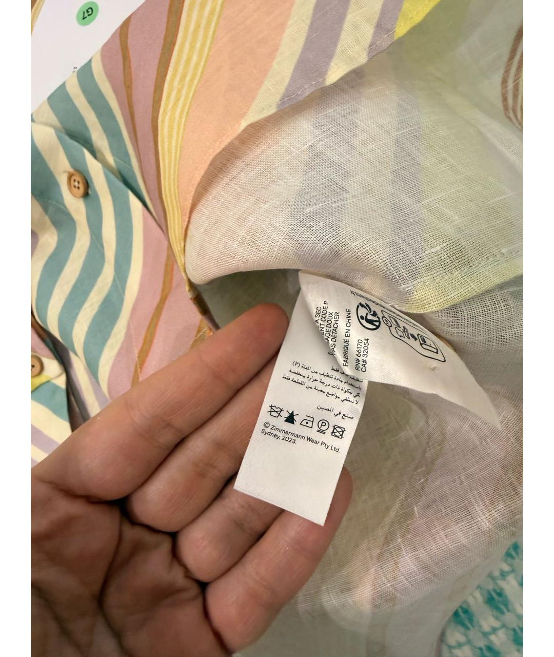 ZIMMERMANN Мульти льняная блузы, фото 5