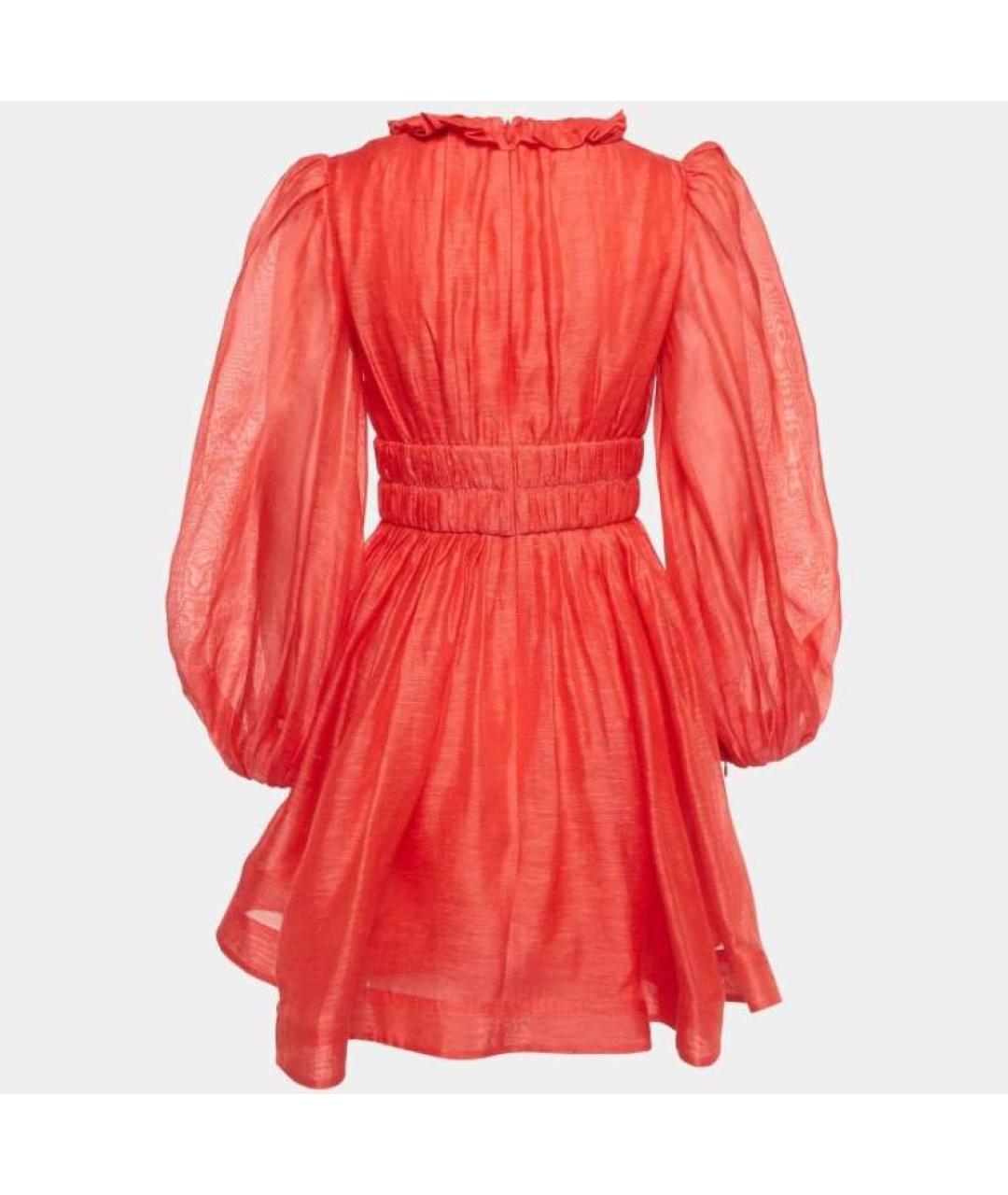 ZIMMERMANN Красное льняное платье, фото 2