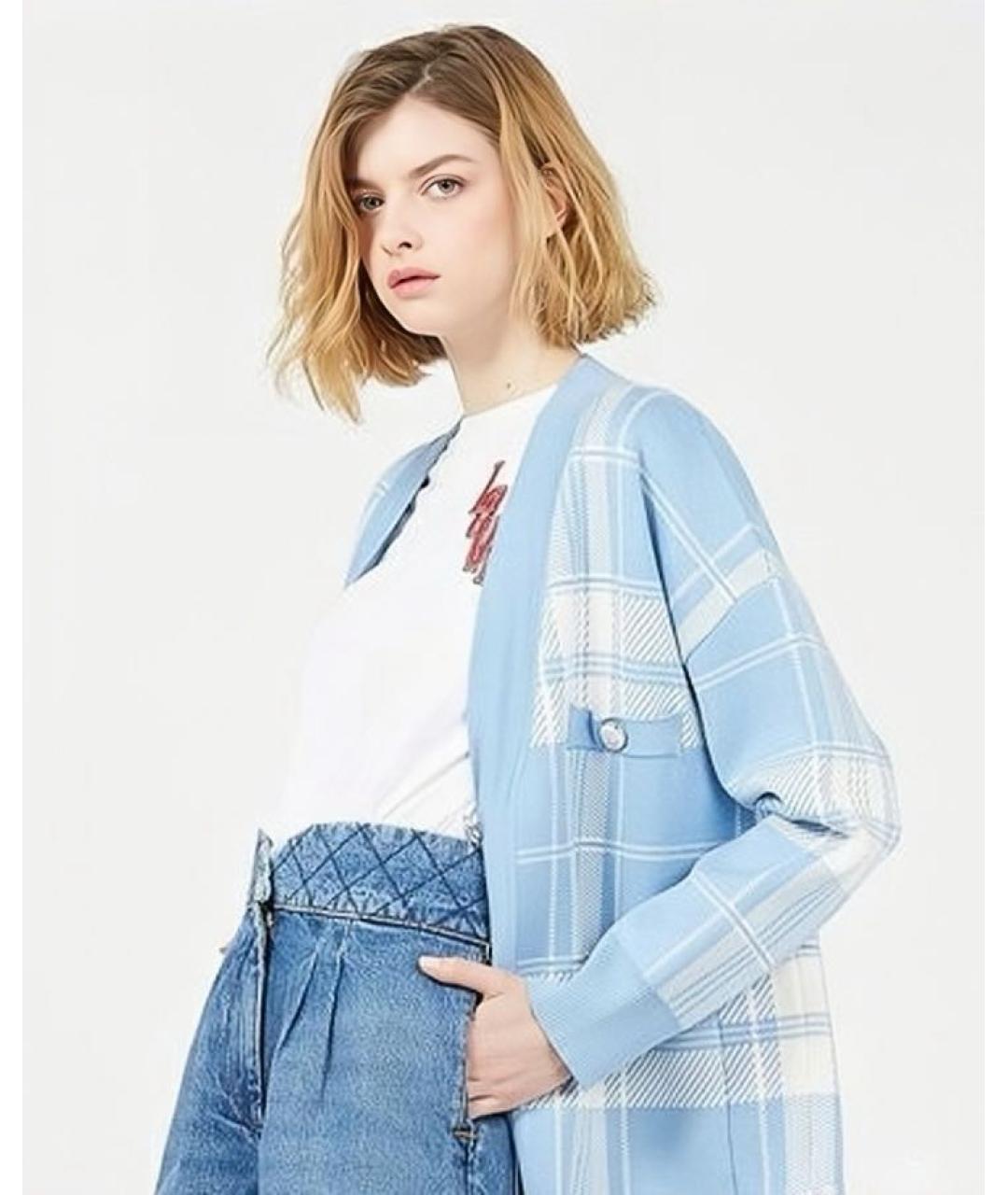 SANDRO Голубой вискозный кардиган, фото 8