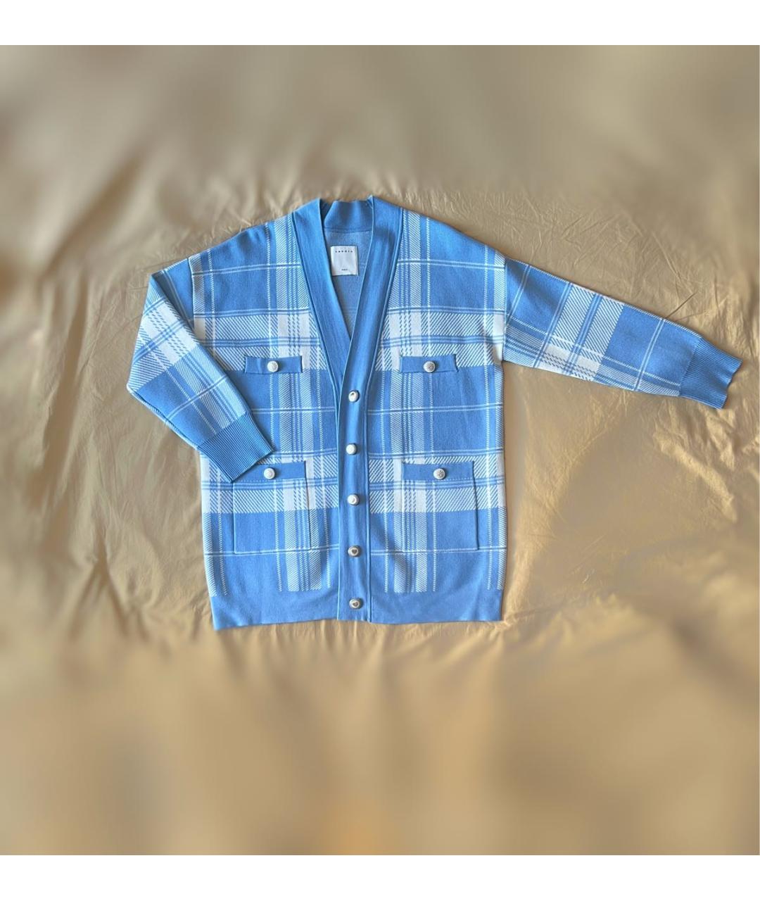 SANDRO Голубой вискозный кардиган, фото 2