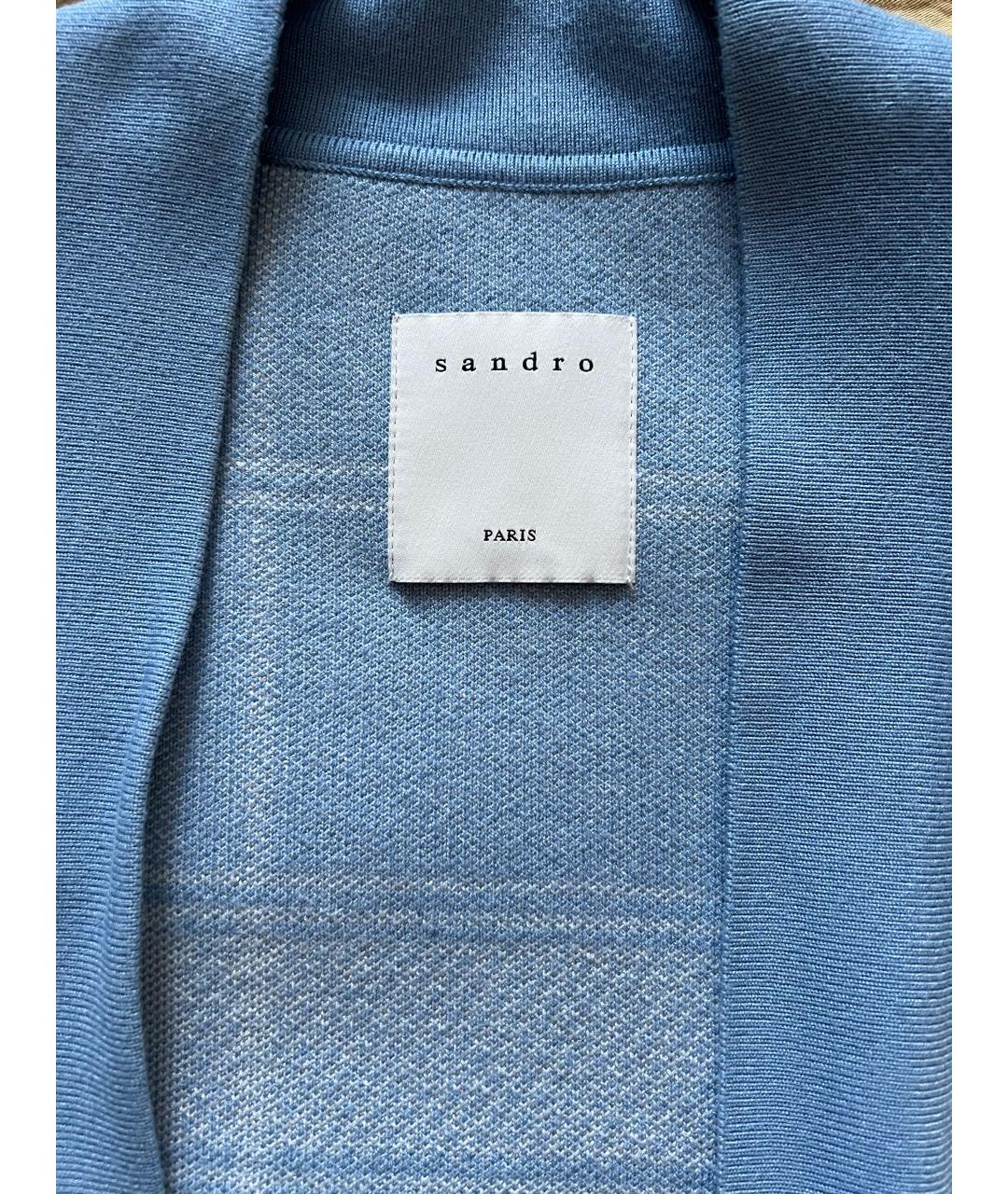 SANDRO Голубой вискозный кардиган, фото 4