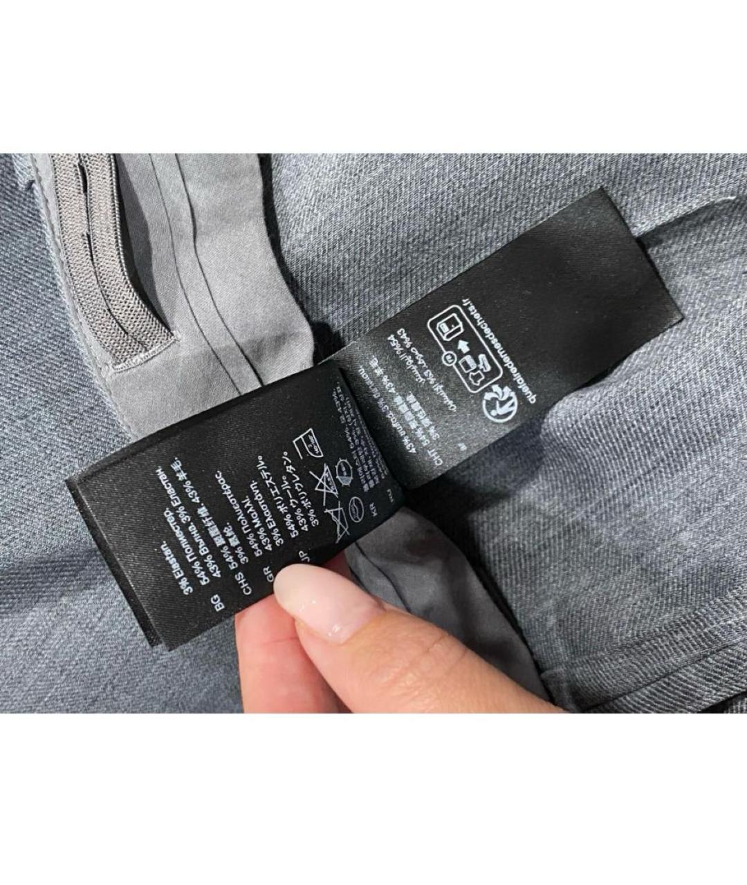 COS Серые шерстяные брюки широкие, фото 7