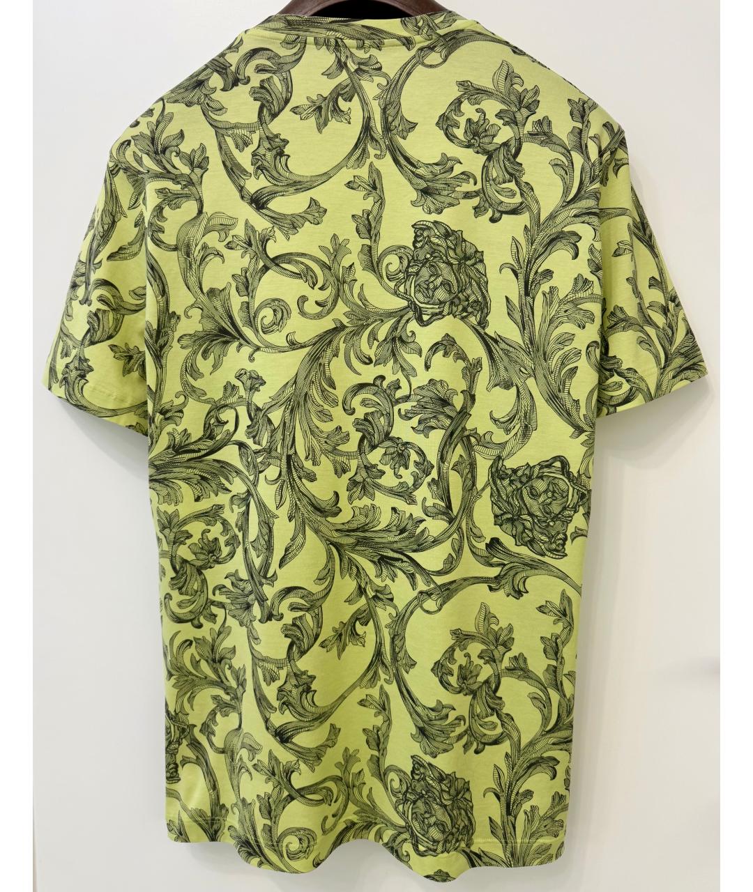 VERSACE Зеленая хлопковая футболка, фото 2