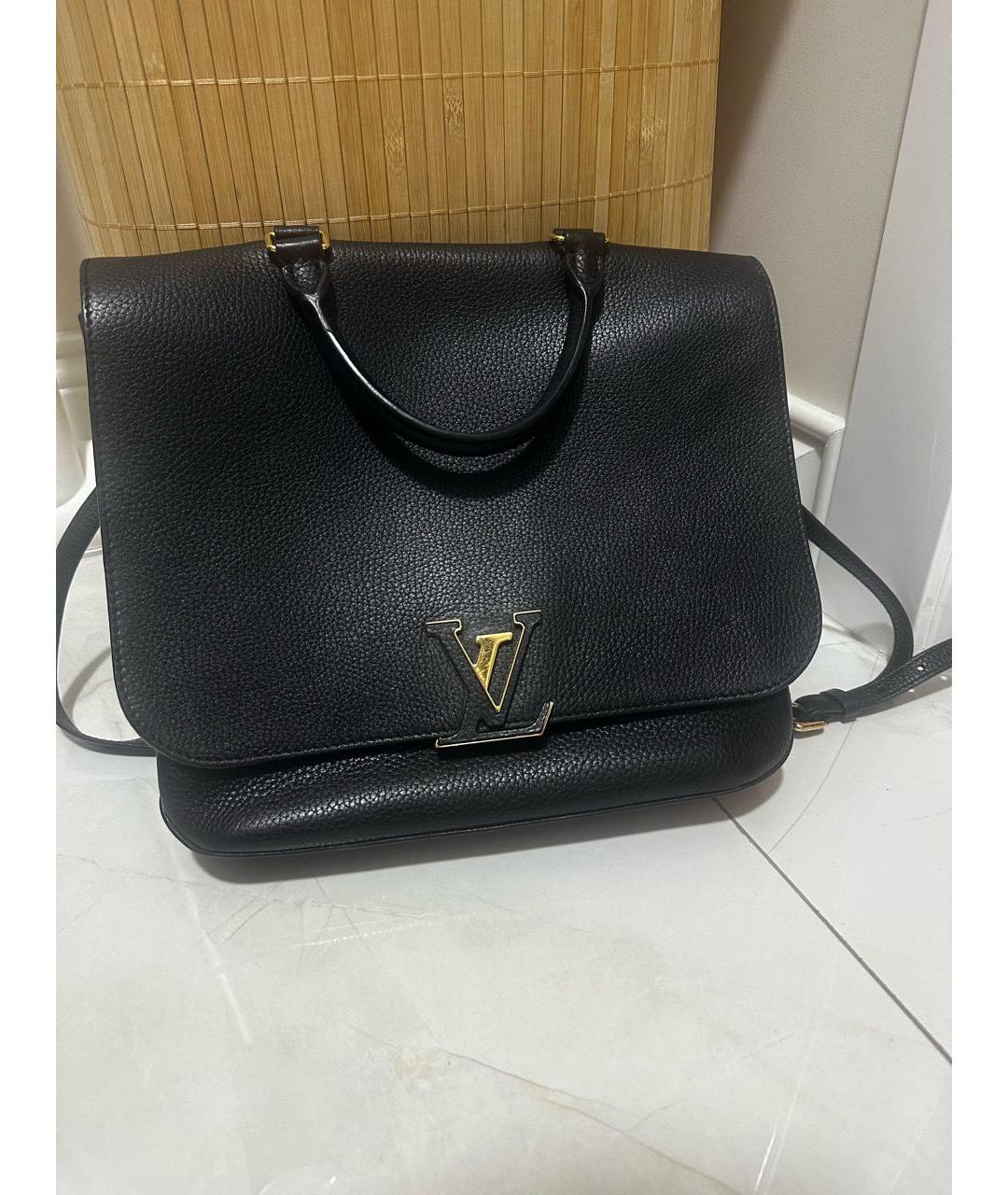 LOUIS VUITTON Черная кожаная сумка через плечо, фото 5