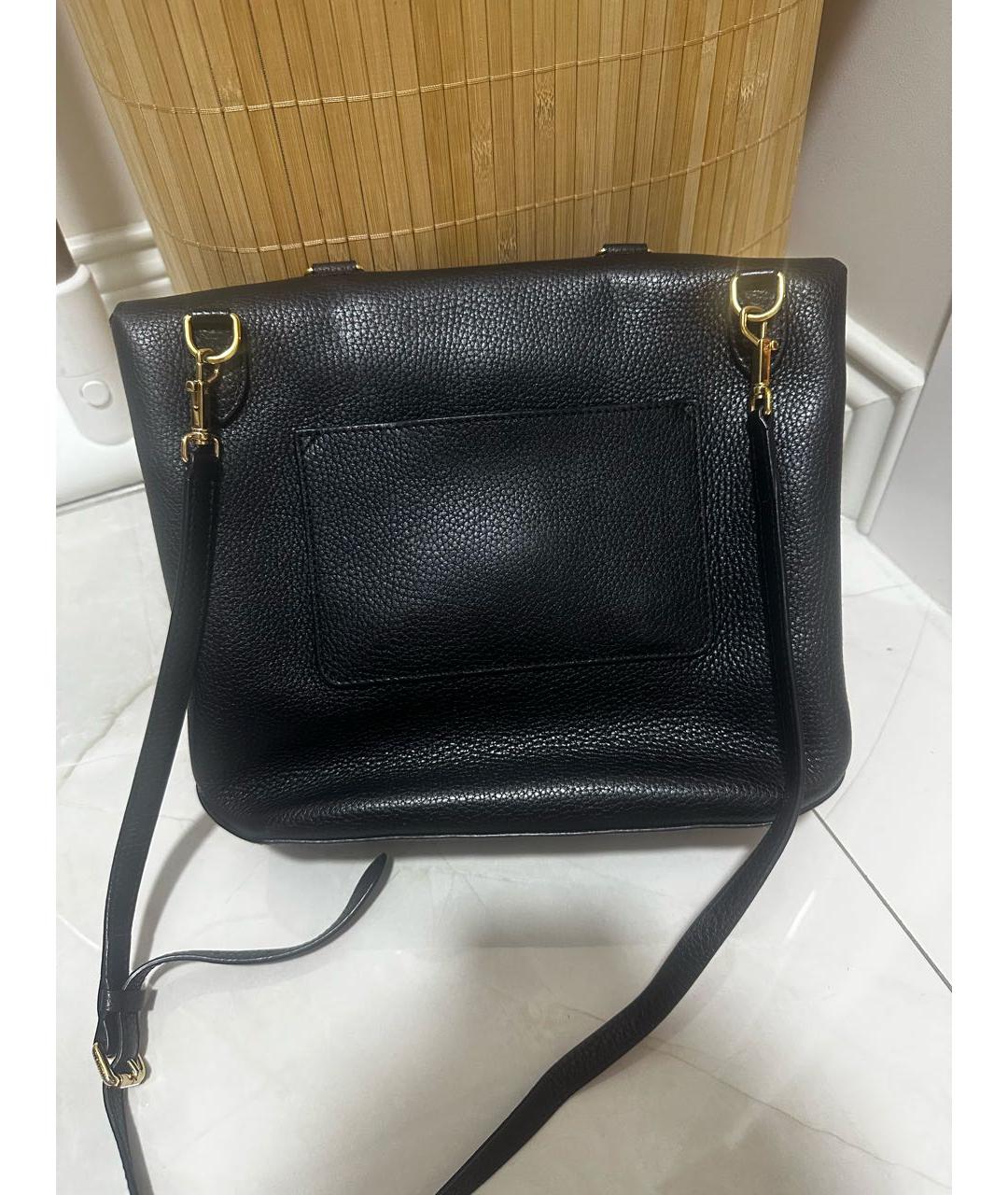 LOUIS VUITTON Черная кожаная сумка через плечо, фото 3
