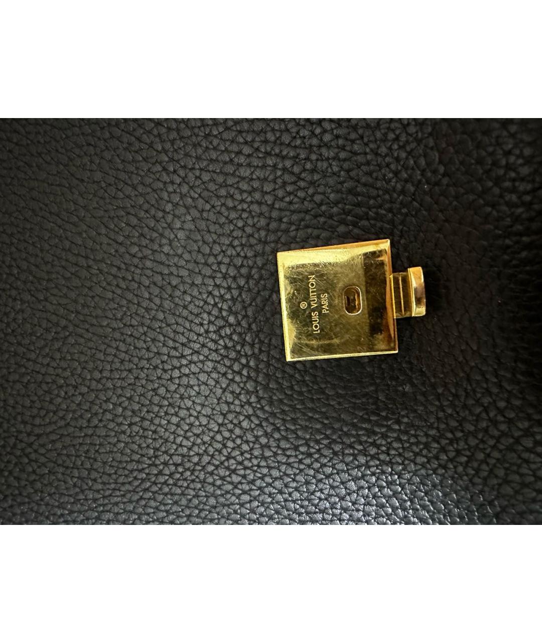 LOUIS VUITTON Черная кожаная сумка через плечо, фото 4