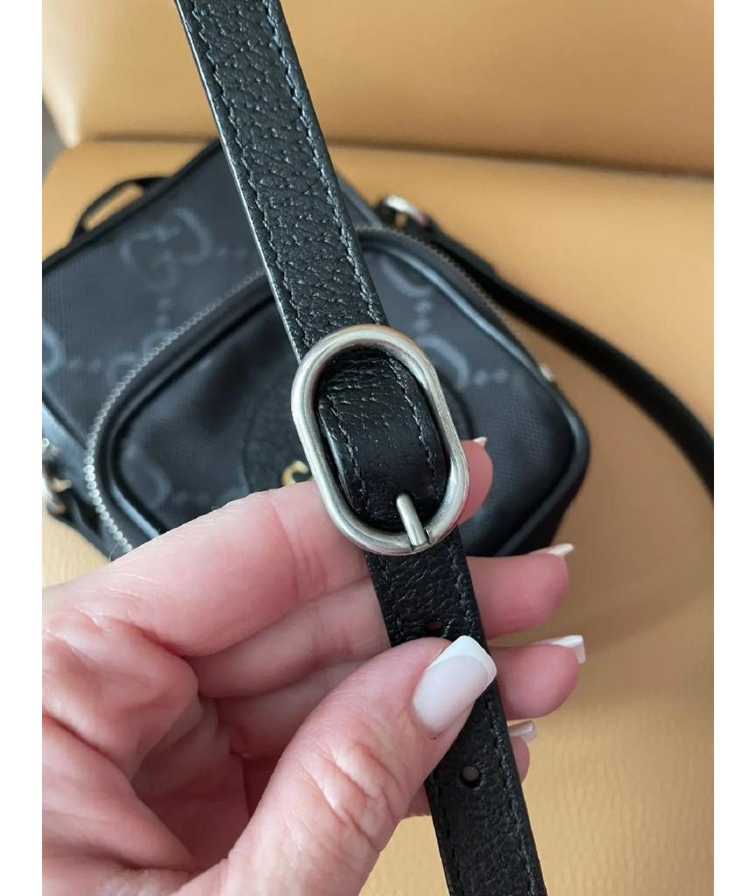 GUCCI Черная тканевая сумка на плечо, фото 5