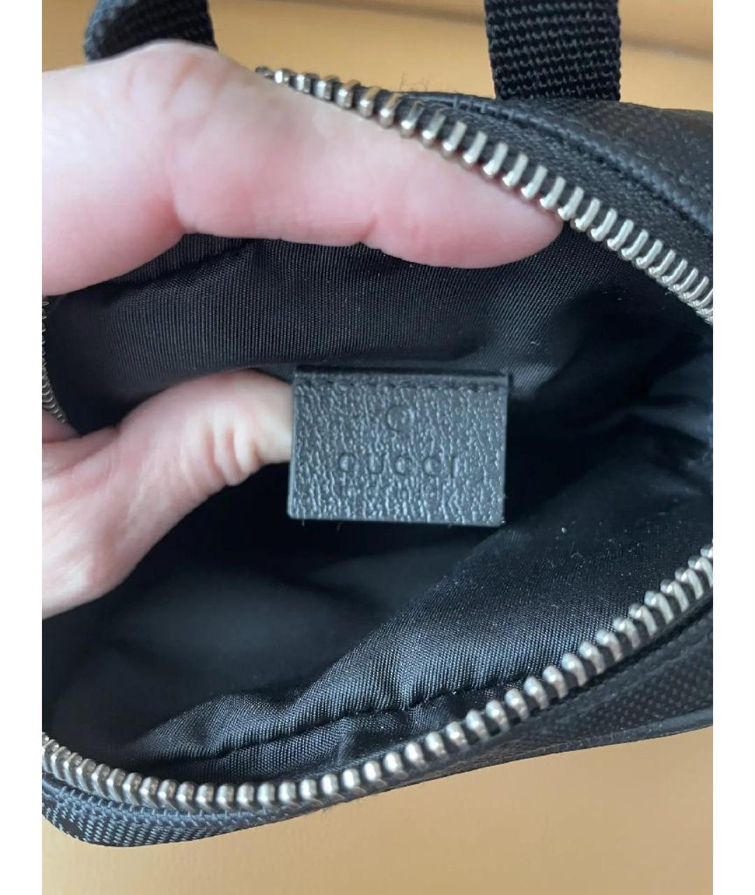 GUCCI Черная тканевая сумка на плечо, фото 6