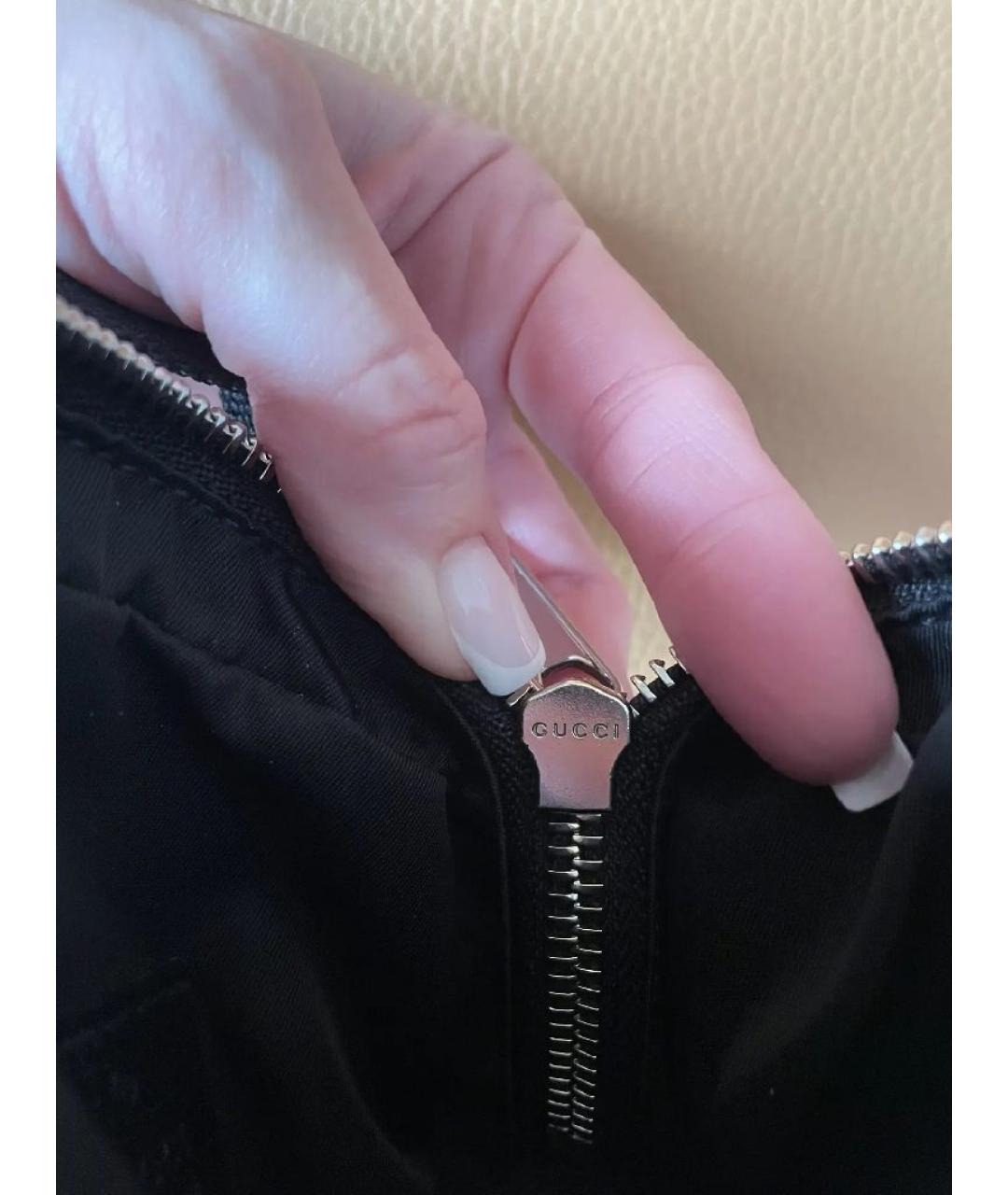 GUCCI Черная тканевая сумка на плечо, фото 8