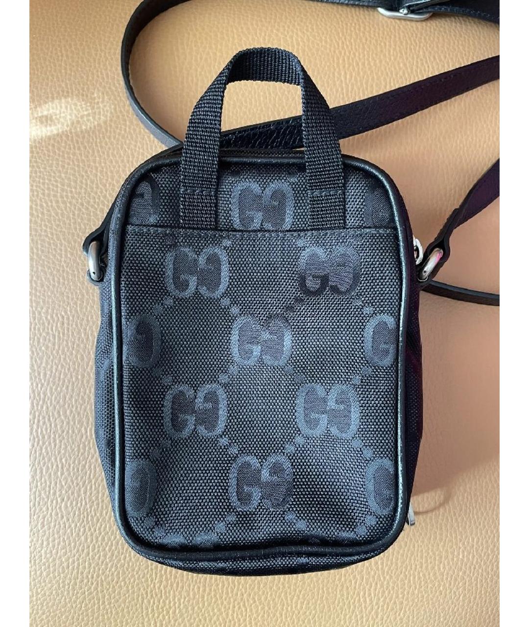 GUCCI Черная тканевая сумка на плечо, фото 2