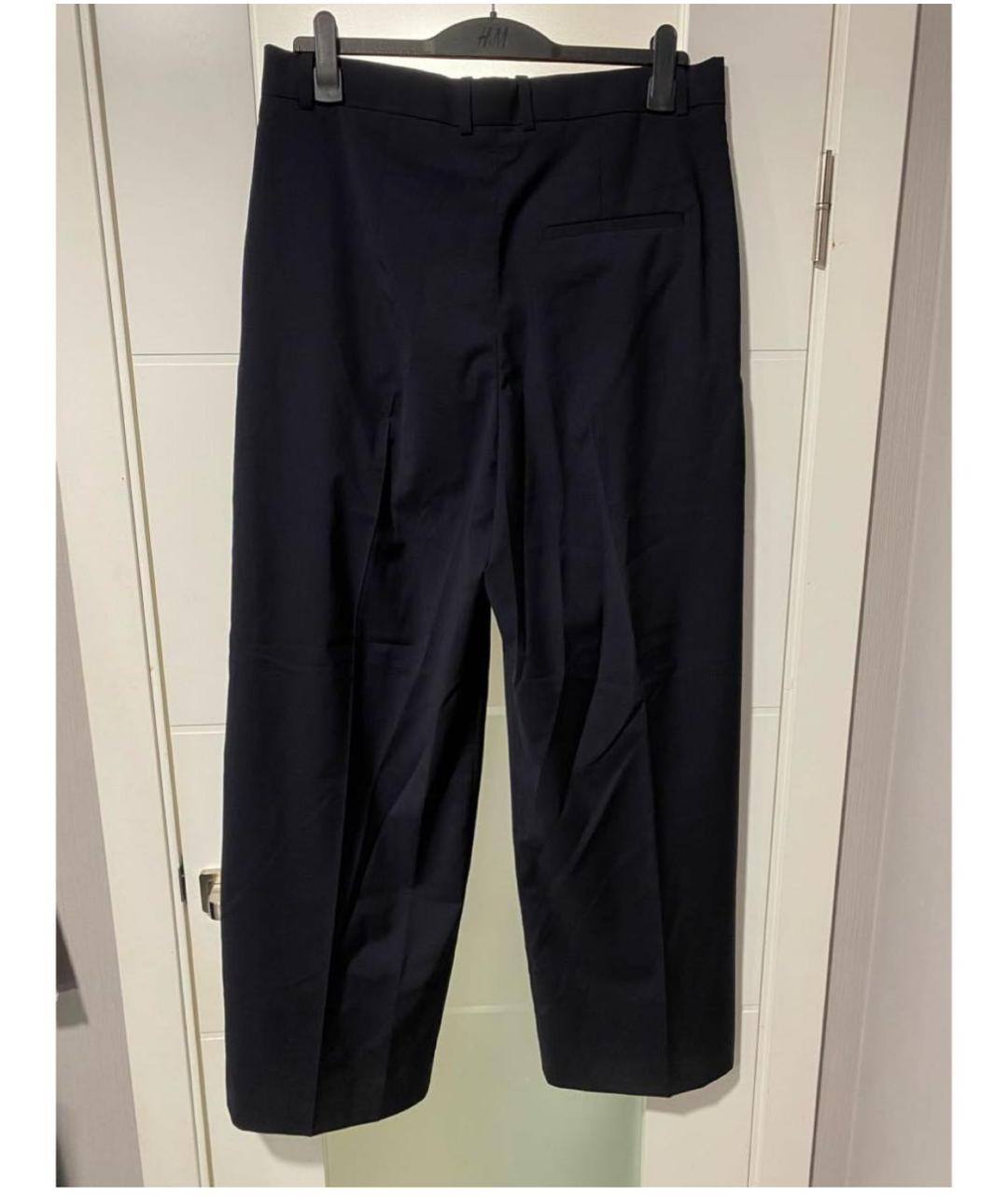 COS Темно-синие шерстяные брюки широкие, фото 2