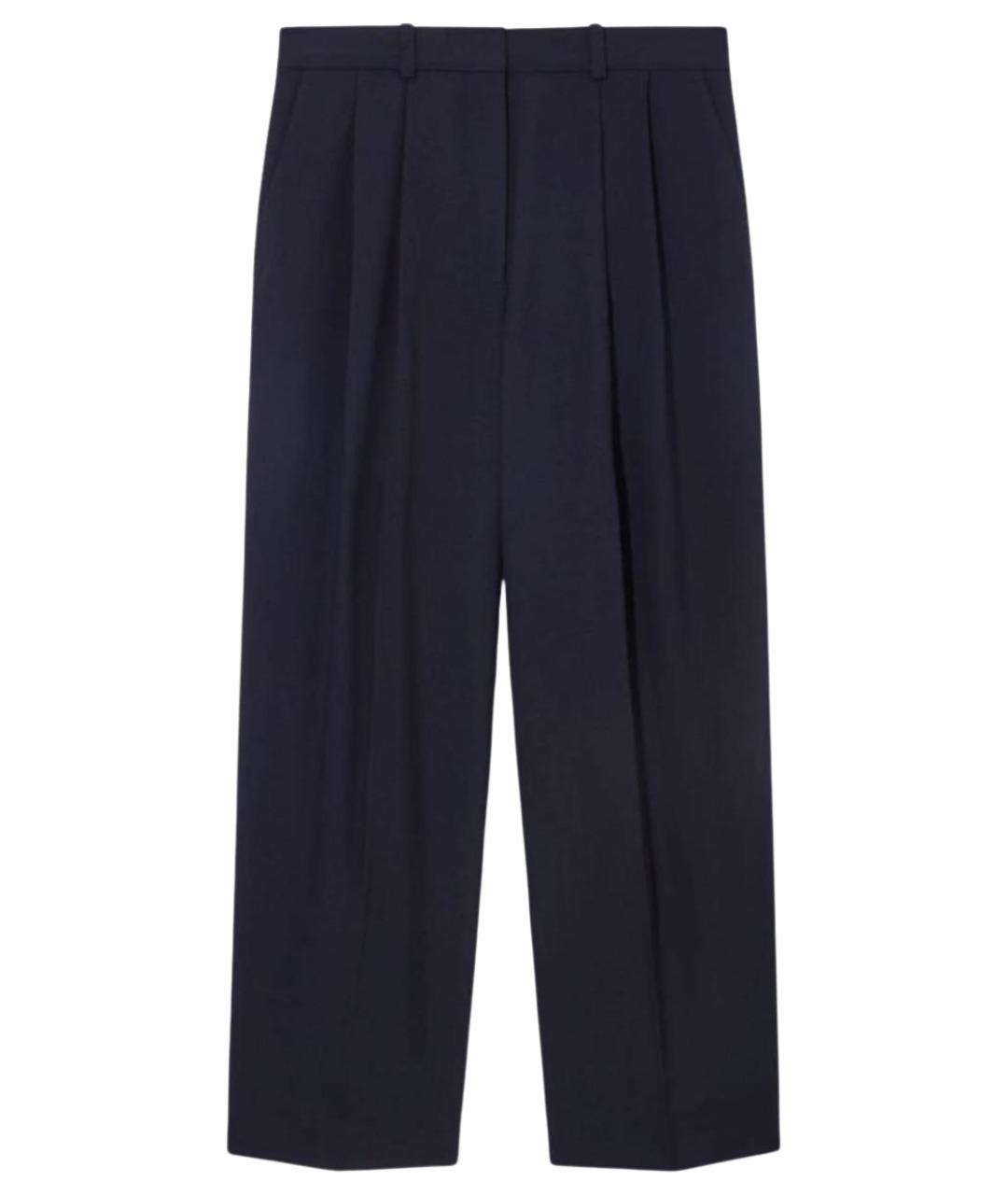 COS Темно-синие шерстяные брюки широкие, фото 1