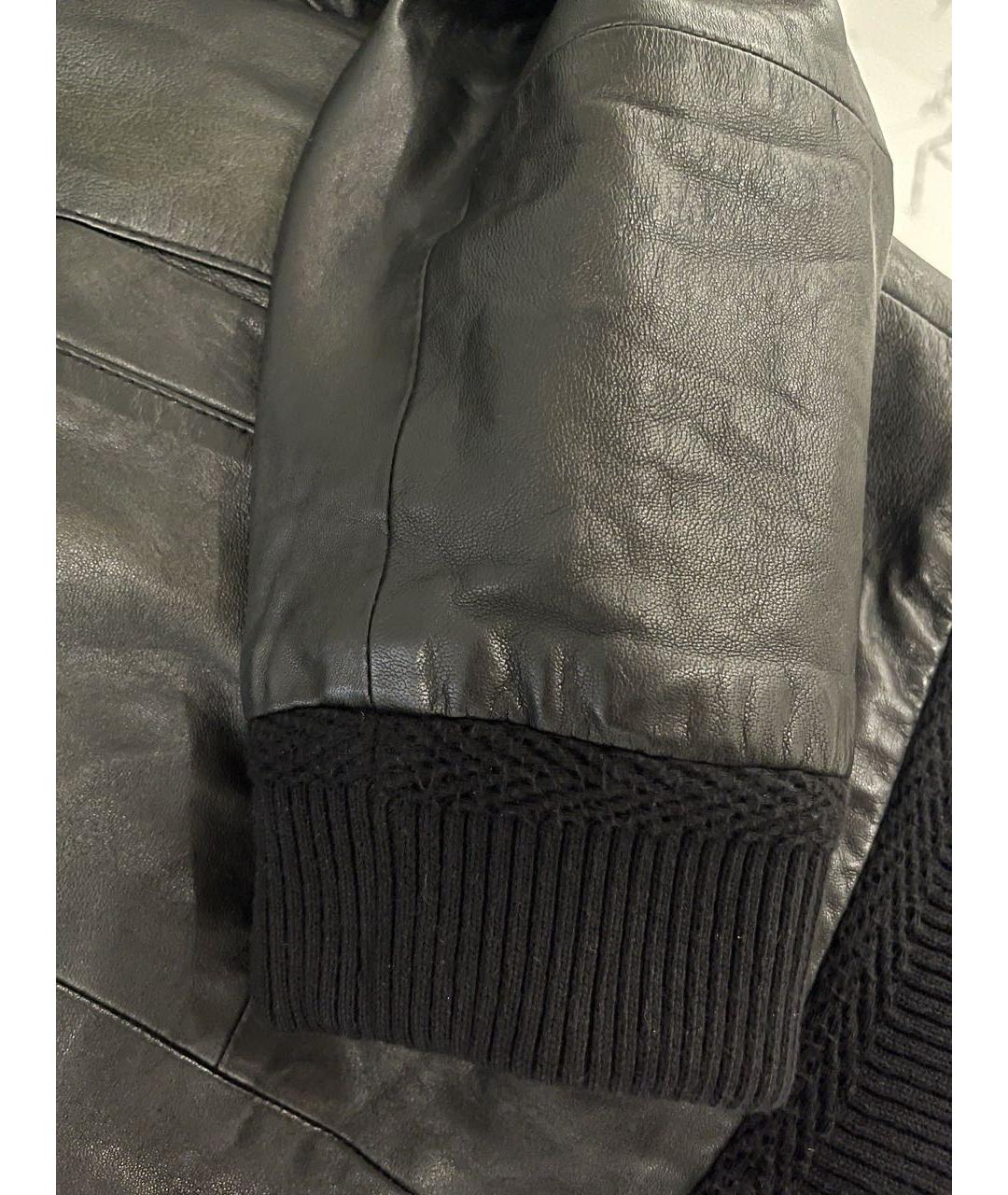 ARMANI EXCHANGE Черная кожаная куртка, фото 6