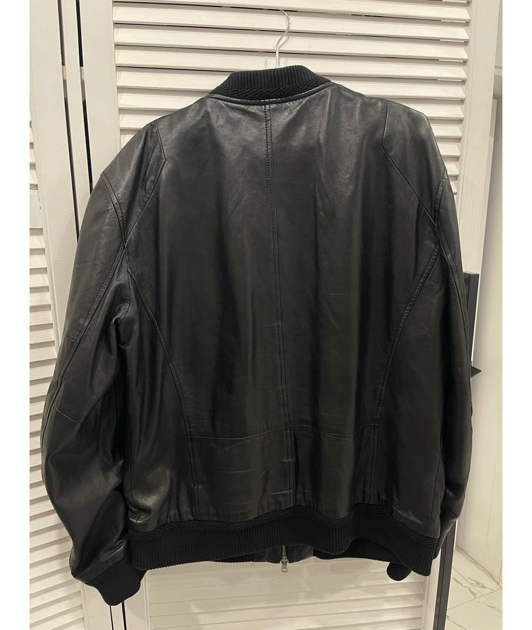 ARMANI EXCHANGE Черная кожаная куртка, фото 2