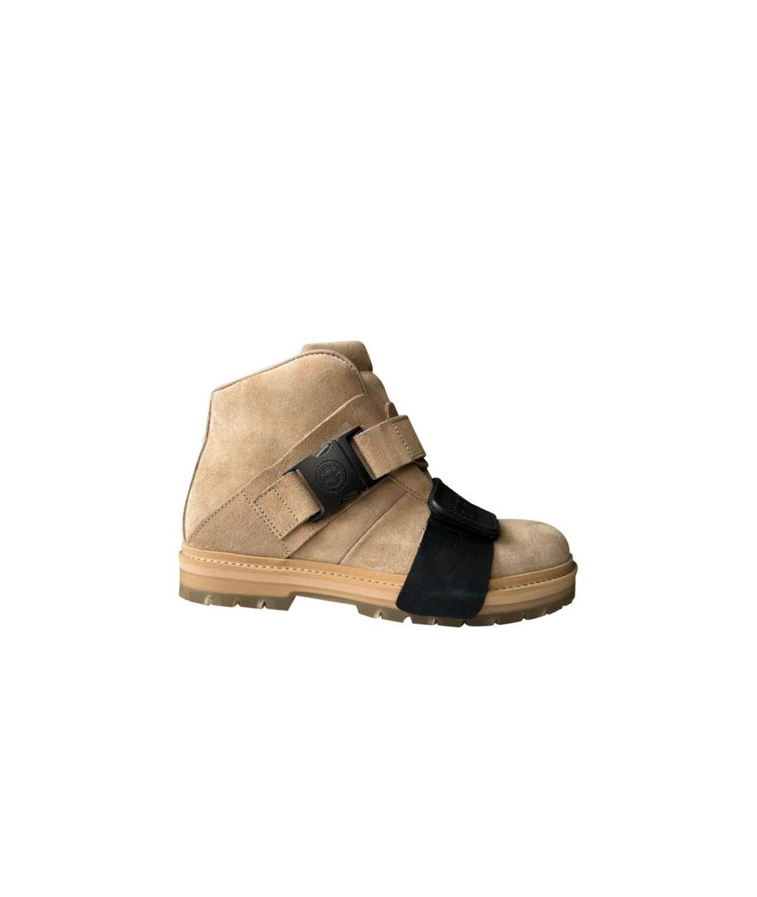 RICK OWENS Бежевые замшевые ботинки, фото 5