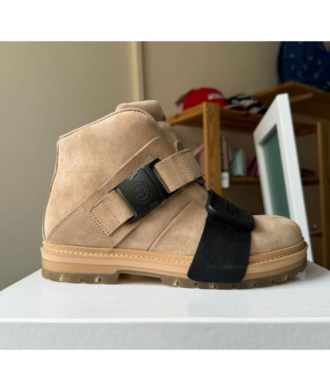 RICK OWENS Бежевые замшевые ботинки, фото 4