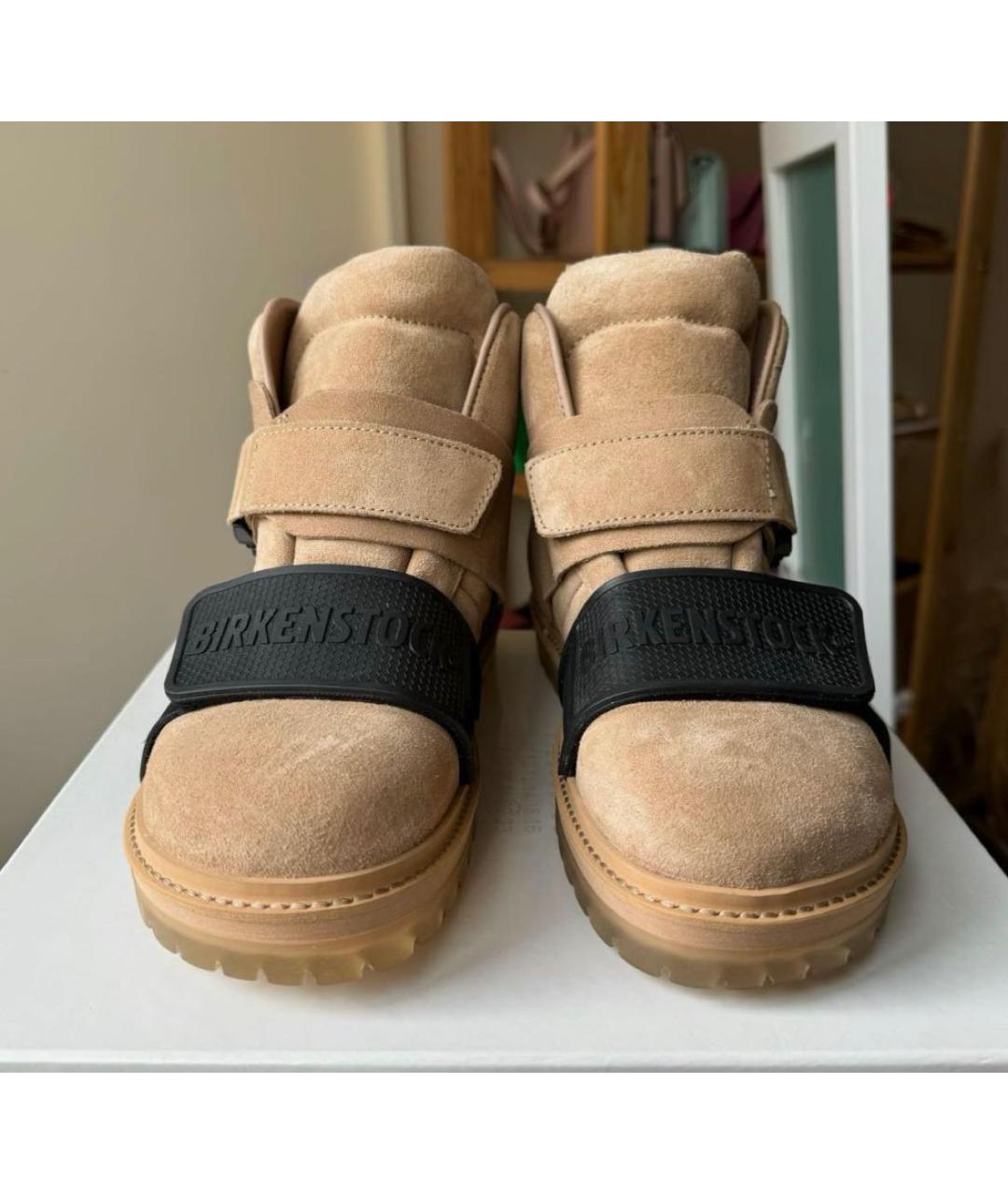 RICK OWENS Бежевые замшевые ботинки, фото 3