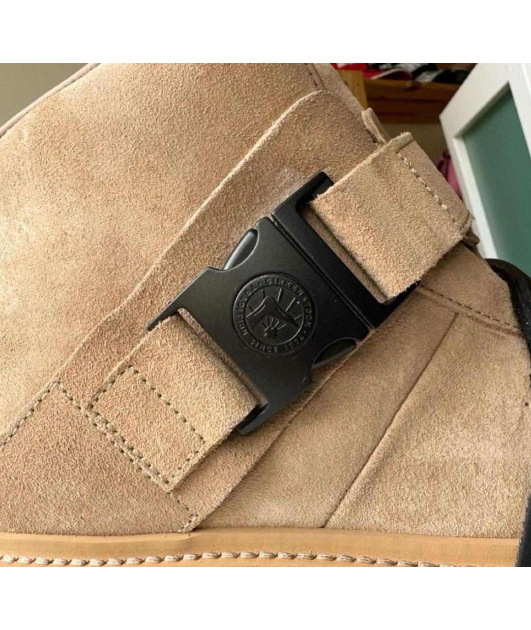 RICK OWENS Бежевые замшевые ботинки, фото 2