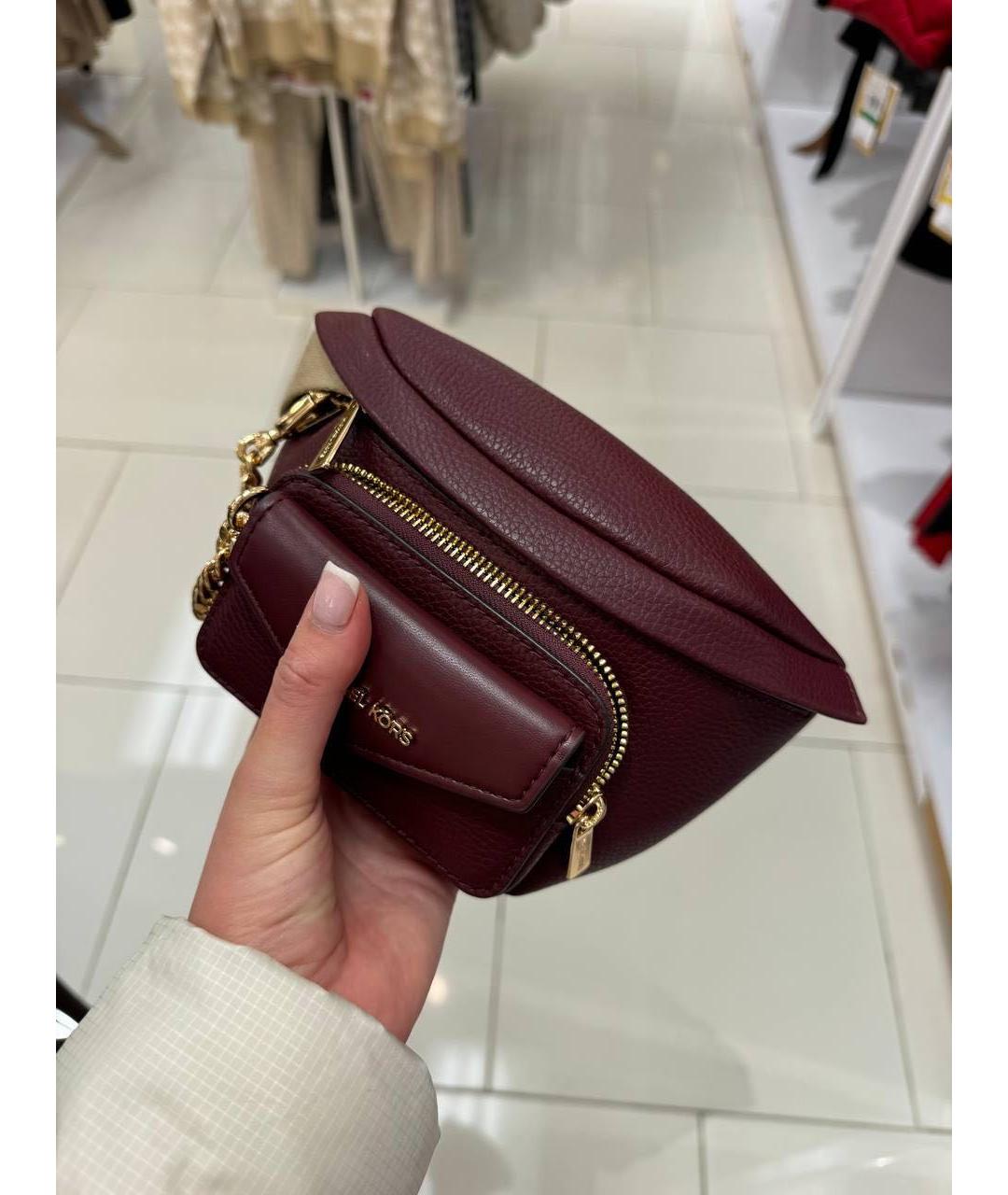 MICHAEL KORS Бордовая поясная сумка, фото 4