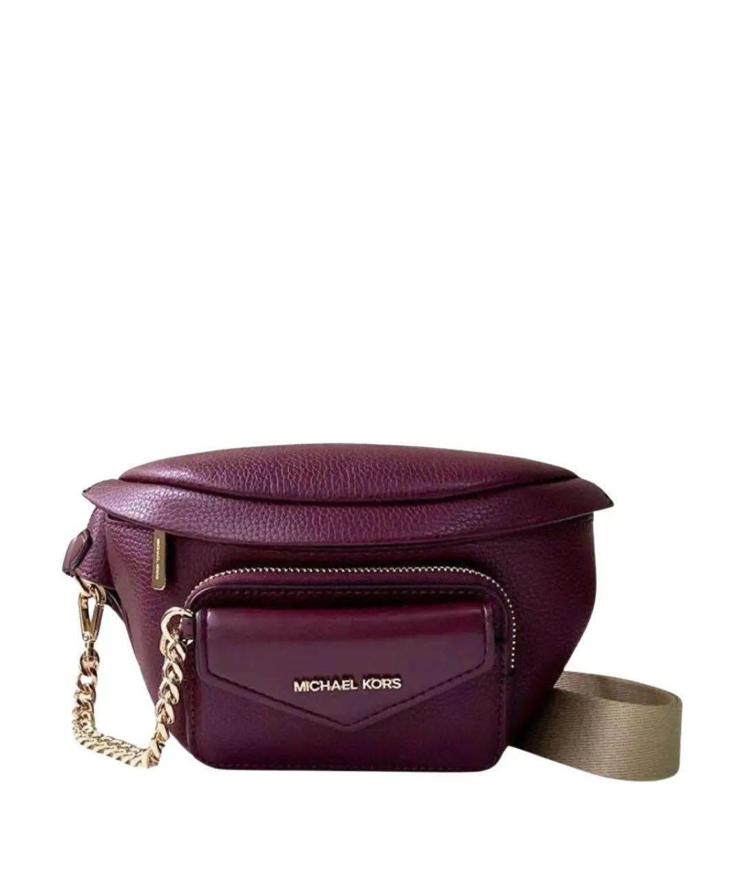 MICHAEL KORS Бордовая поясная сумка, фото 5